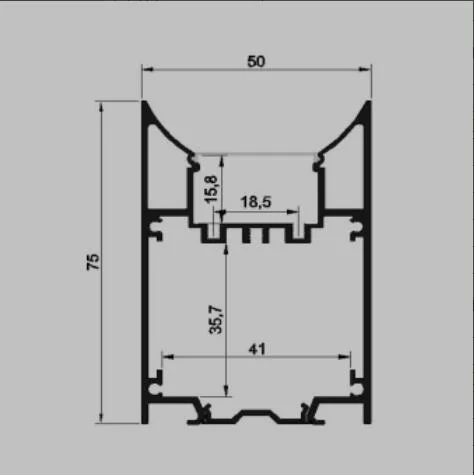 50*75mm Downlight High Bay, Lamp Flood Street Light Aluminum LED Profile Housing