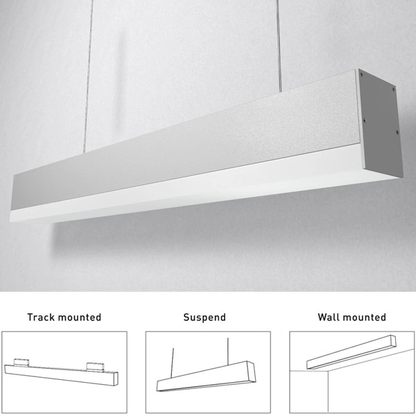 Surface Mounted LED Strip Profile Anodized Aluminum Office Lighting LED Housing Profile