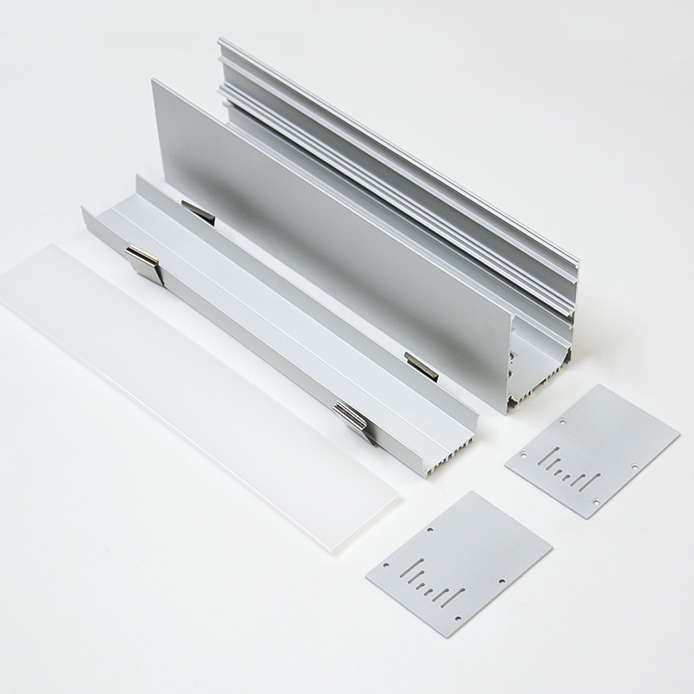 Alu5070 Suspended Rectangular LED Profile for LED Strip - Aluminium LED Channel C/W Diffuser + End Caps