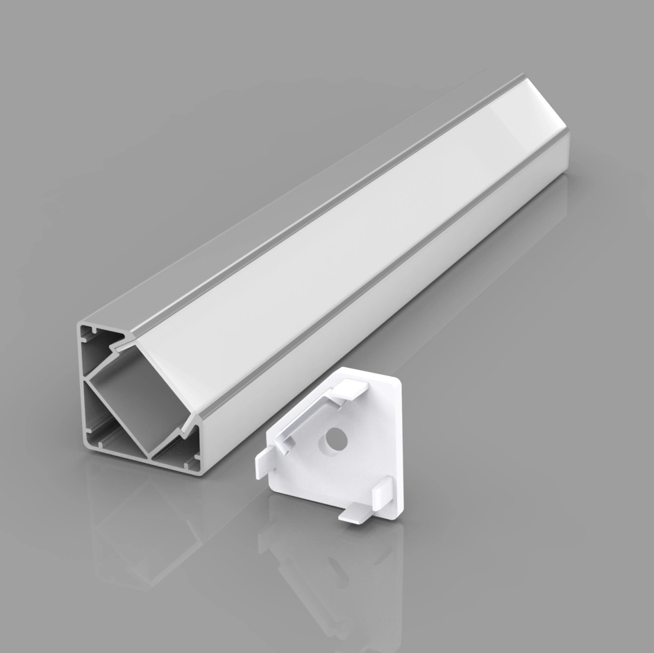 W18.4mm X H18.4mm Triangular Corner LED Aluminium Profile/LED Track with Endcaps and Clips