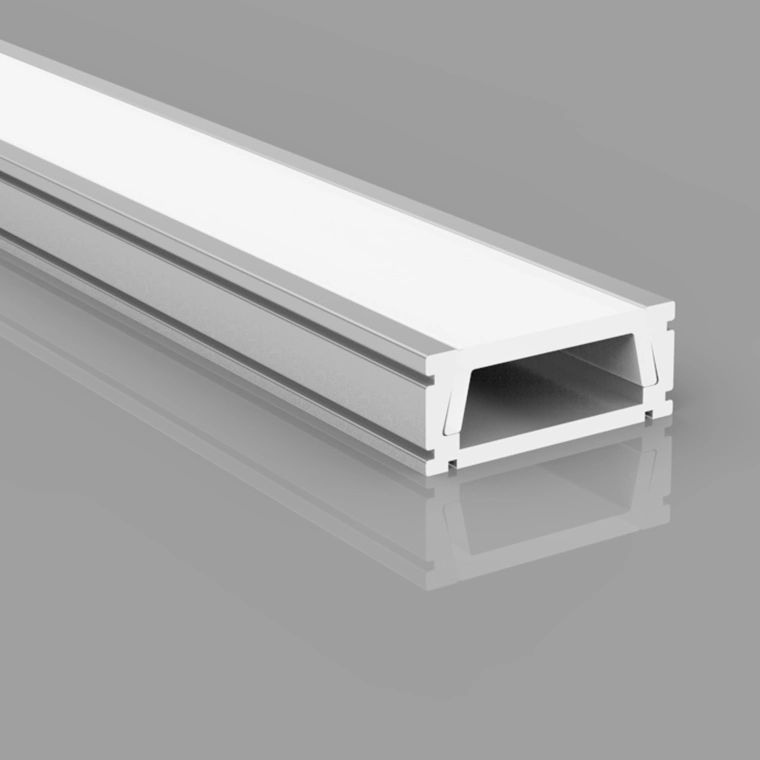 Silver LED Aluminum Nodized Precision Extrusion Profile for LED Profile Channel Strips Lighting