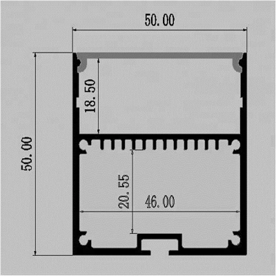 Decoration Aluminum LED Extrusion Profiles /50 mm*50 mm Pendant LED Profile Aluminum for LED Strip