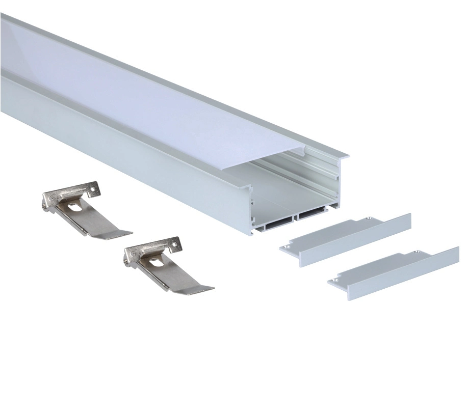 Big LED Aluminum Profile Extrusion Channel Profile LED Light 90mm Wide Recessed Profile