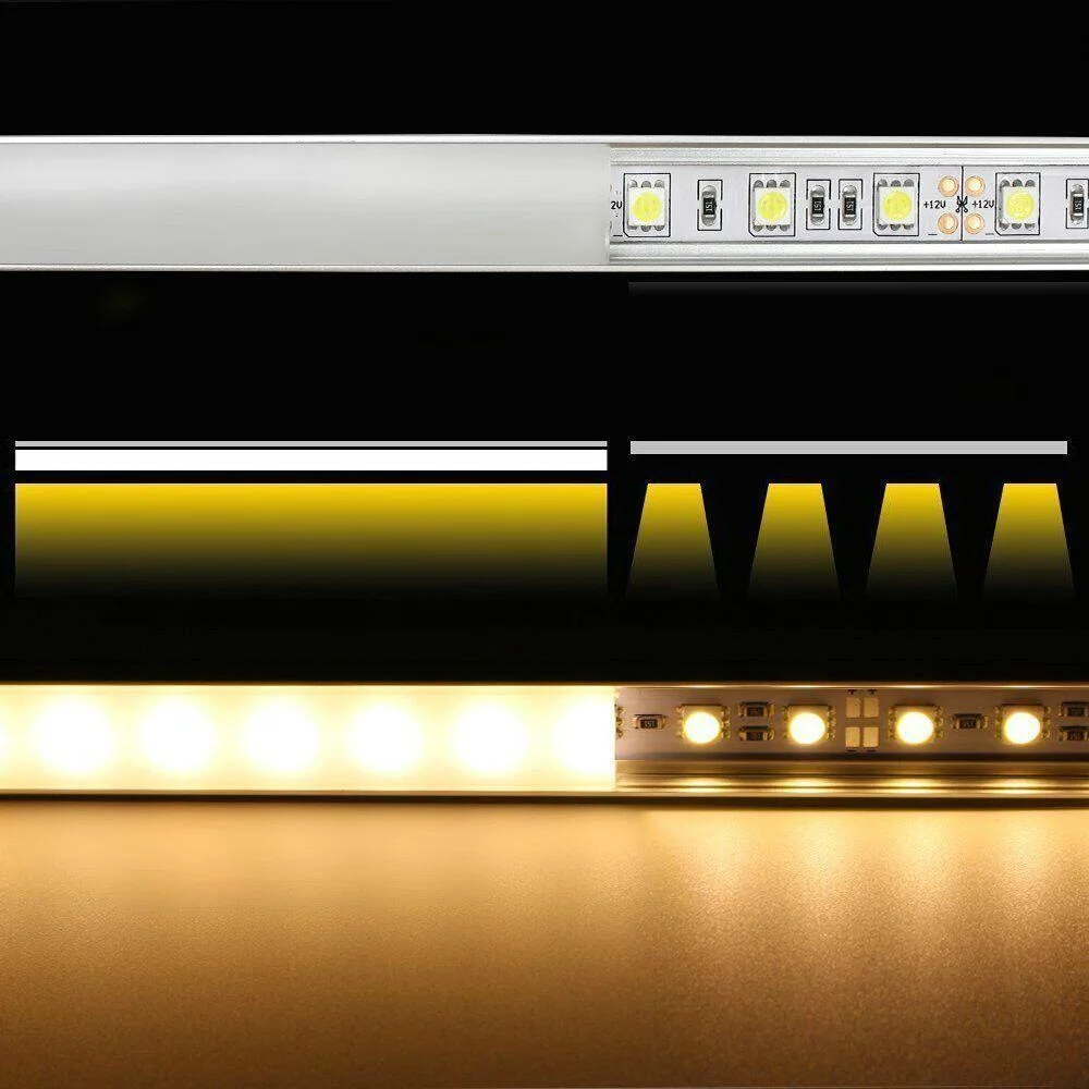 Surface Mounted LED Light Aluminium Profile for LED Strips Diffuser, LED Extruded Aluminium Channel