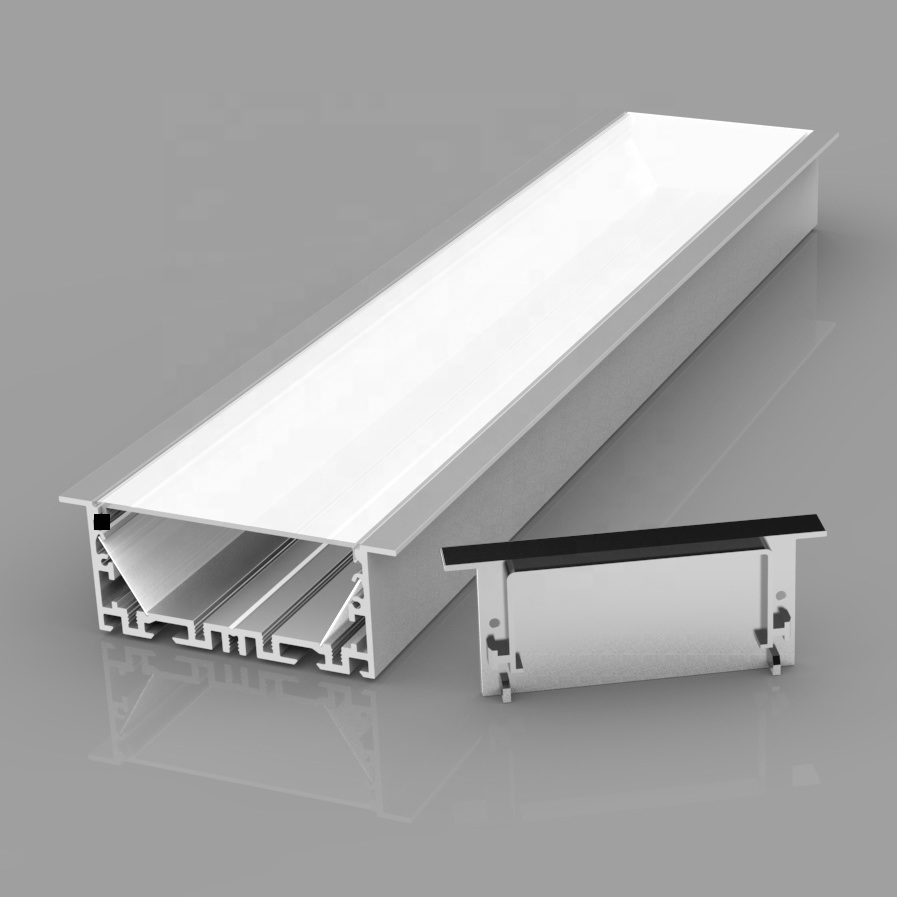 6063 T3-T8 Aluminium Alloy Material Recessed Mounted Aluminum Extrusion Profile for LED Lighting