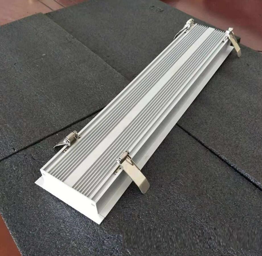 Surface Treatment Anodized or Powder Coated LED Aluminum Channel for Recessed Mounted Lighting