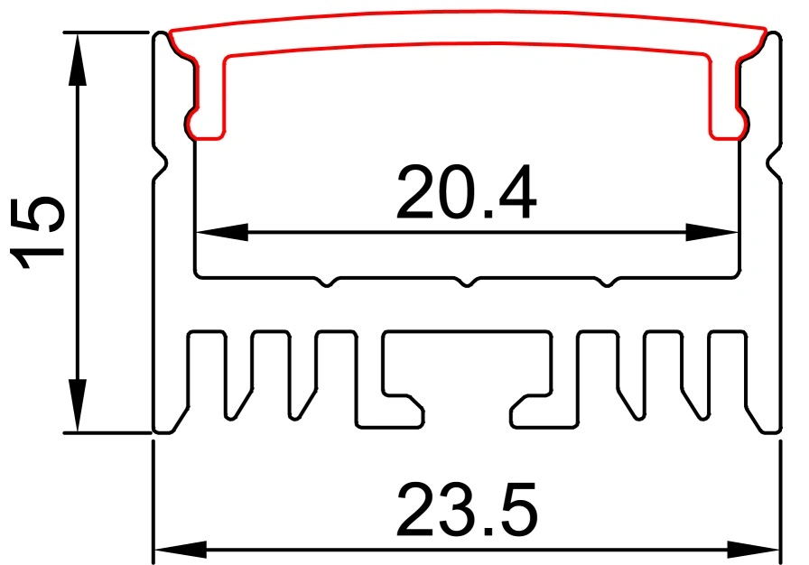 Aluminum LED Profile Extrusion for Recessed Light