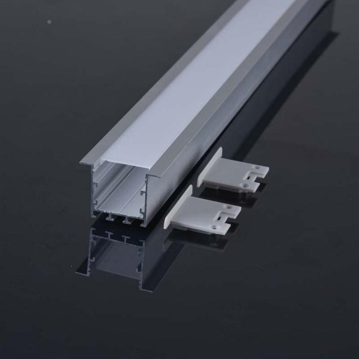 Al6063 LED Aluminum Profile 50mm X 36mm for LED Strip LED Aluminium Bar Fixture with PC Profile Length Can Be Customized