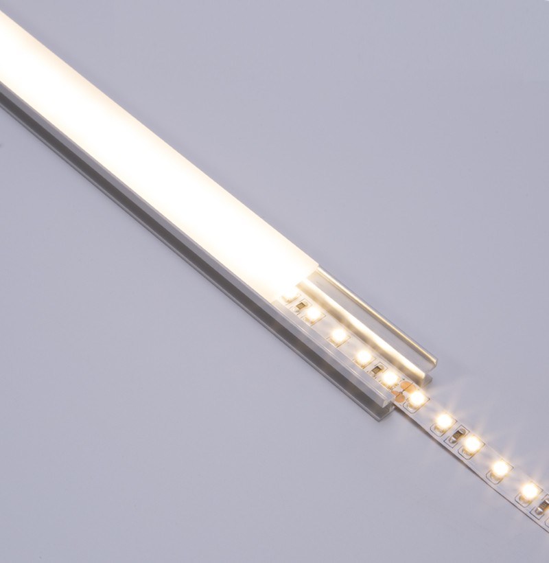 Floor Surface Mount LED Aluminium Linear Lighting Profiles with End Caps, Clips