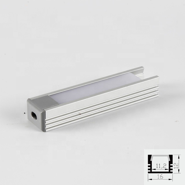 Alu1612 Anodized Aluminum LED Housing with Diffuser for LED Strips Light