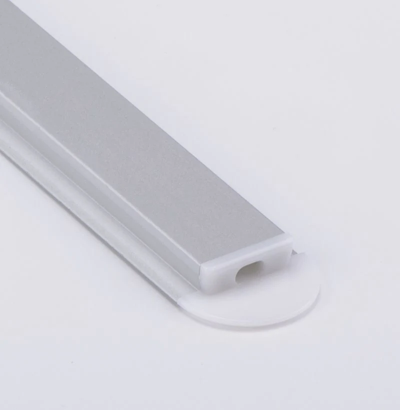 LED Aluminium Profile/Channel/Extrusion 1m/2m/2.5m for Flexible LED Strip/Tape C/W LED Strip Diffuser, End Caps & Mounting Clips (Recessed 2m (22mm W X 6mm H))