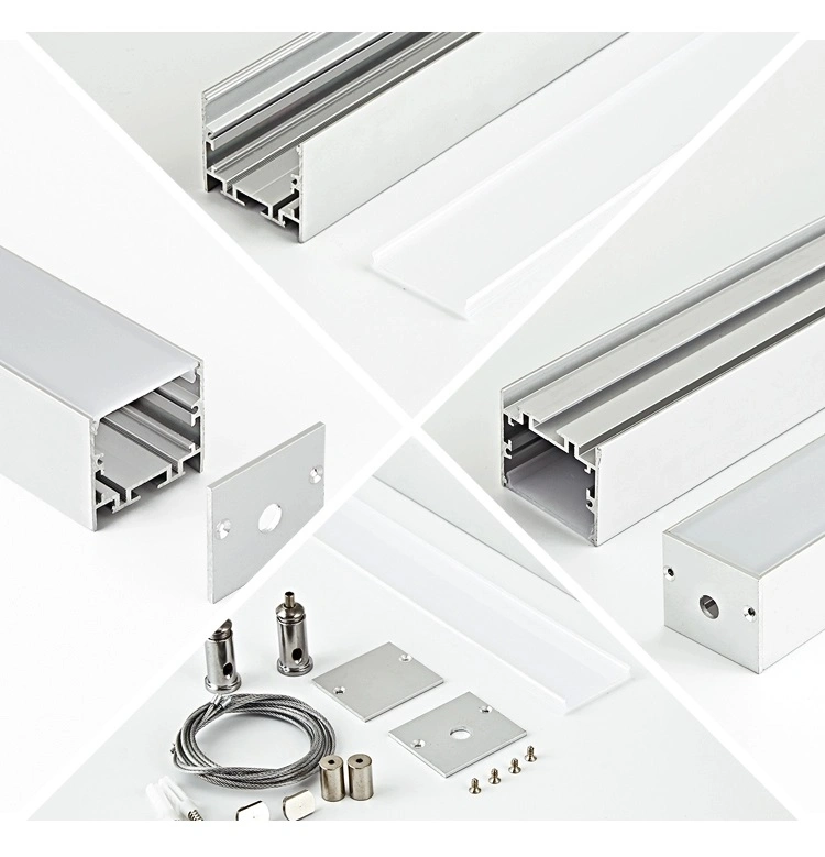 U Shape Linear Aluminum Light Extruded Aluminum Profile for Pendant Mount LED Aluminum Profile Channel