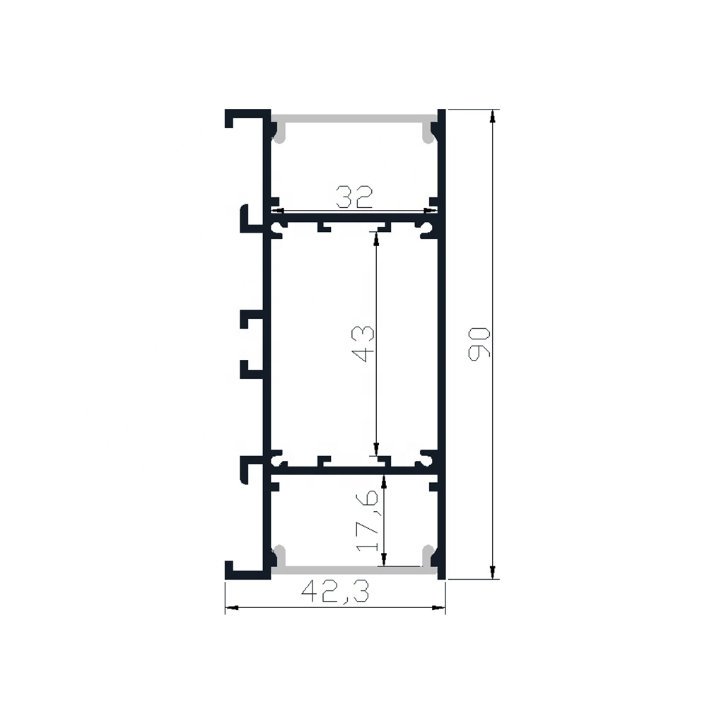 2022 New Arrival Wall Mount LED up and Down Light Aluminum Extrusion for LED Linear Light