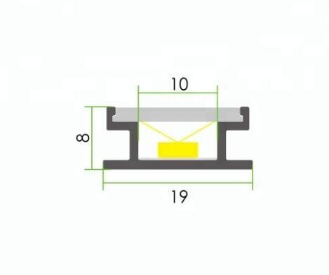 LED Lighting Oxidized Extrusion Aluminum Profile for Surface Mounted LED Linear Lighting