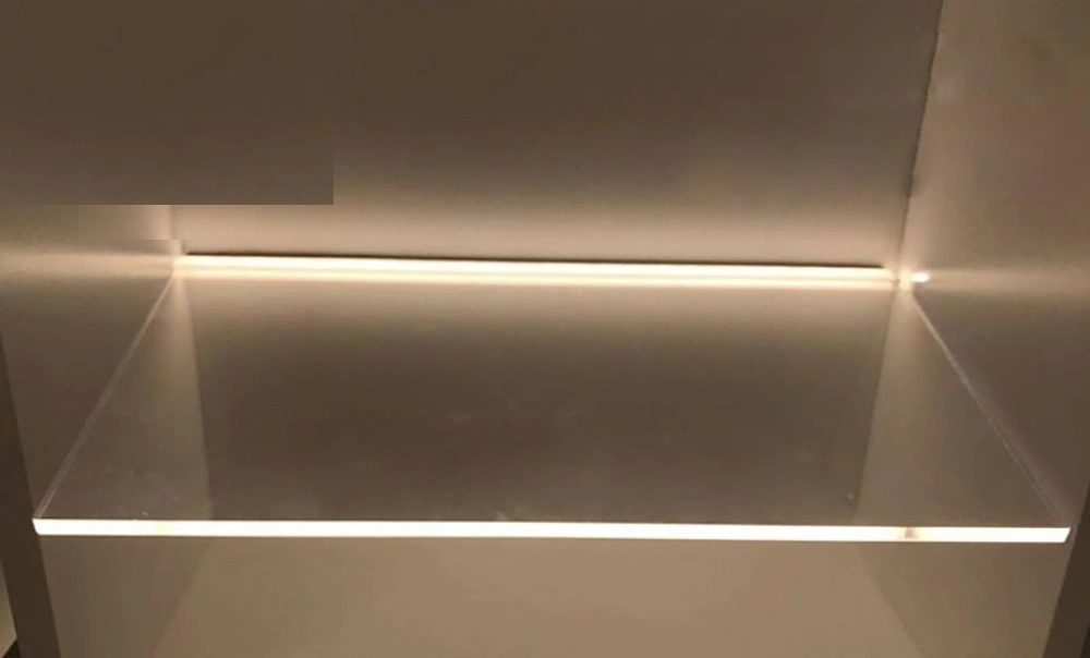 Aluminum LED Edge Lit Profile to Stick on Glass