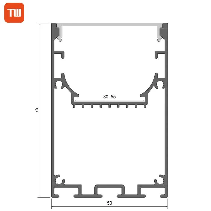 Office Supermarket Lighting LED Aluminum Extrusion Suspended Linear Down Direct up Indirect LED Profile