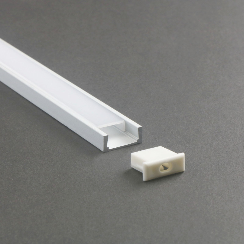 Super-Slim Recess Aluminum Profile with Opal Matte Diffuser for LED Strip Light Flush Mount Applications