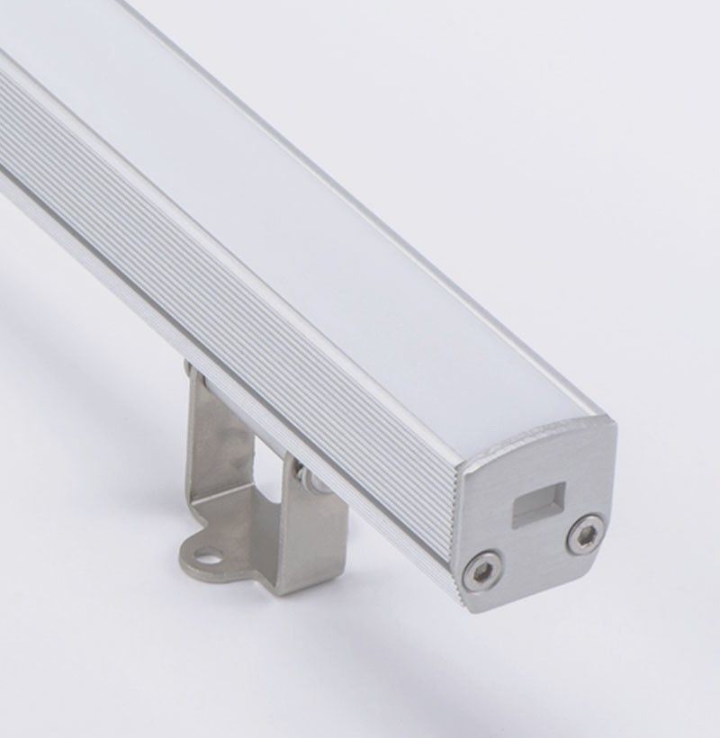 Alu1920 15mm Wide Surface/Recessed LED Profile with Aluminium End Caps and Mounting Brackets