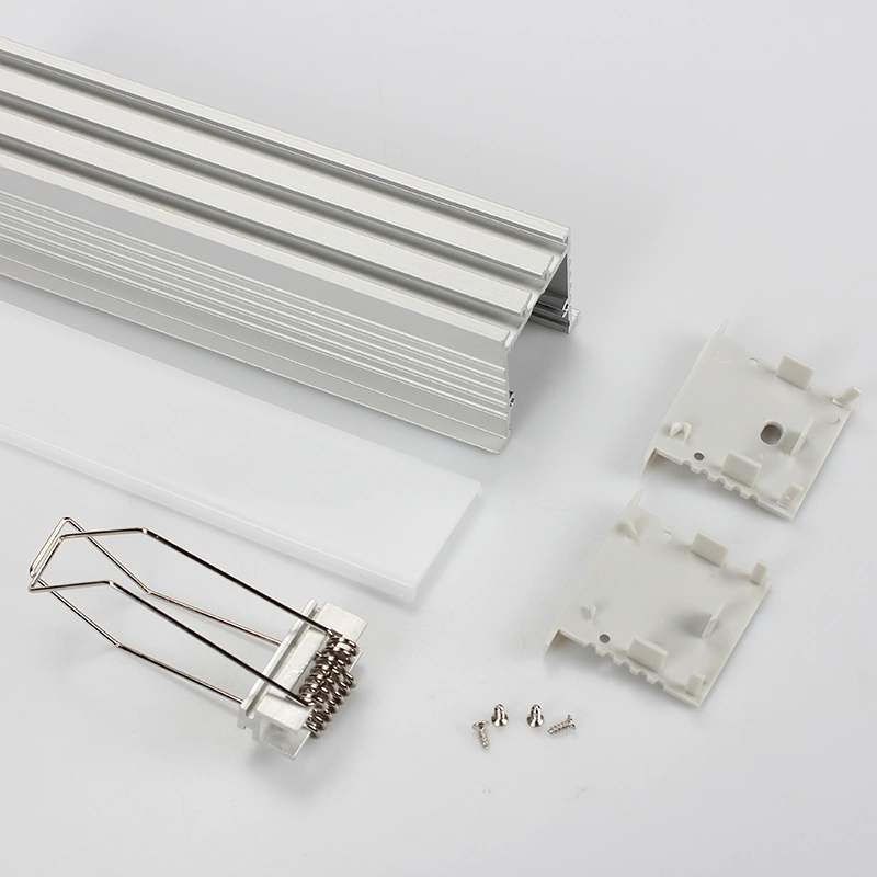 2meter Flush Mounting Recessed Light LED Extrusion with Mounting Clip Spring