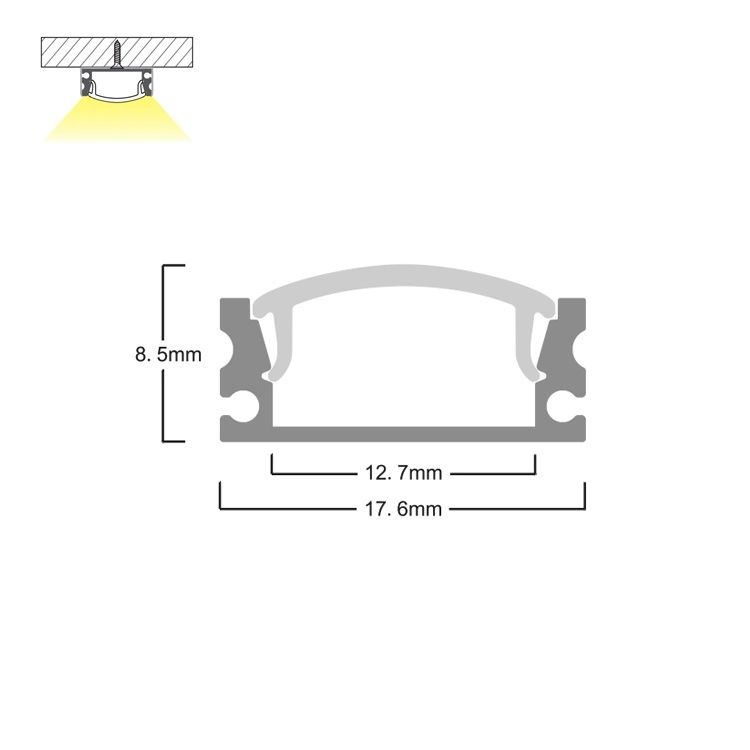 China Supplier 17mm Wide LED Aluminum Profile LED Housing