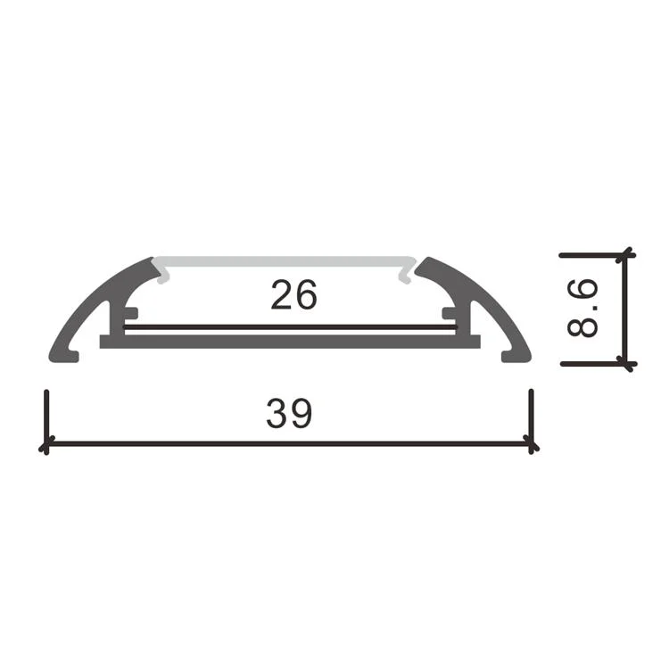 OEM Strip Customized Extrusion Showcase Aluminium Channel LED Profile