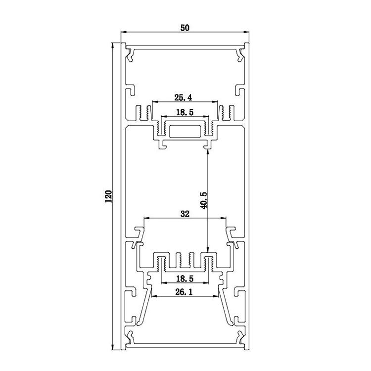 Tw5095 Three Side Emitting Linear Pendant 5095 Heatsink Housing Channel Extrusion Diffused Cover Aluminum Profile for LED Strip Light