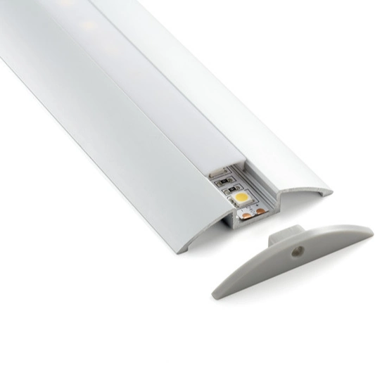 57*10 Low Arch Aluminum Profile with Opal Matte Diffuser for LED Strip Light Applications