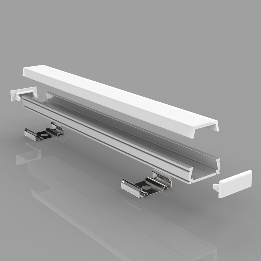 W15*H6mm LED Aluminum Channel Profile Aluminum Extrusion with PC Diffuser