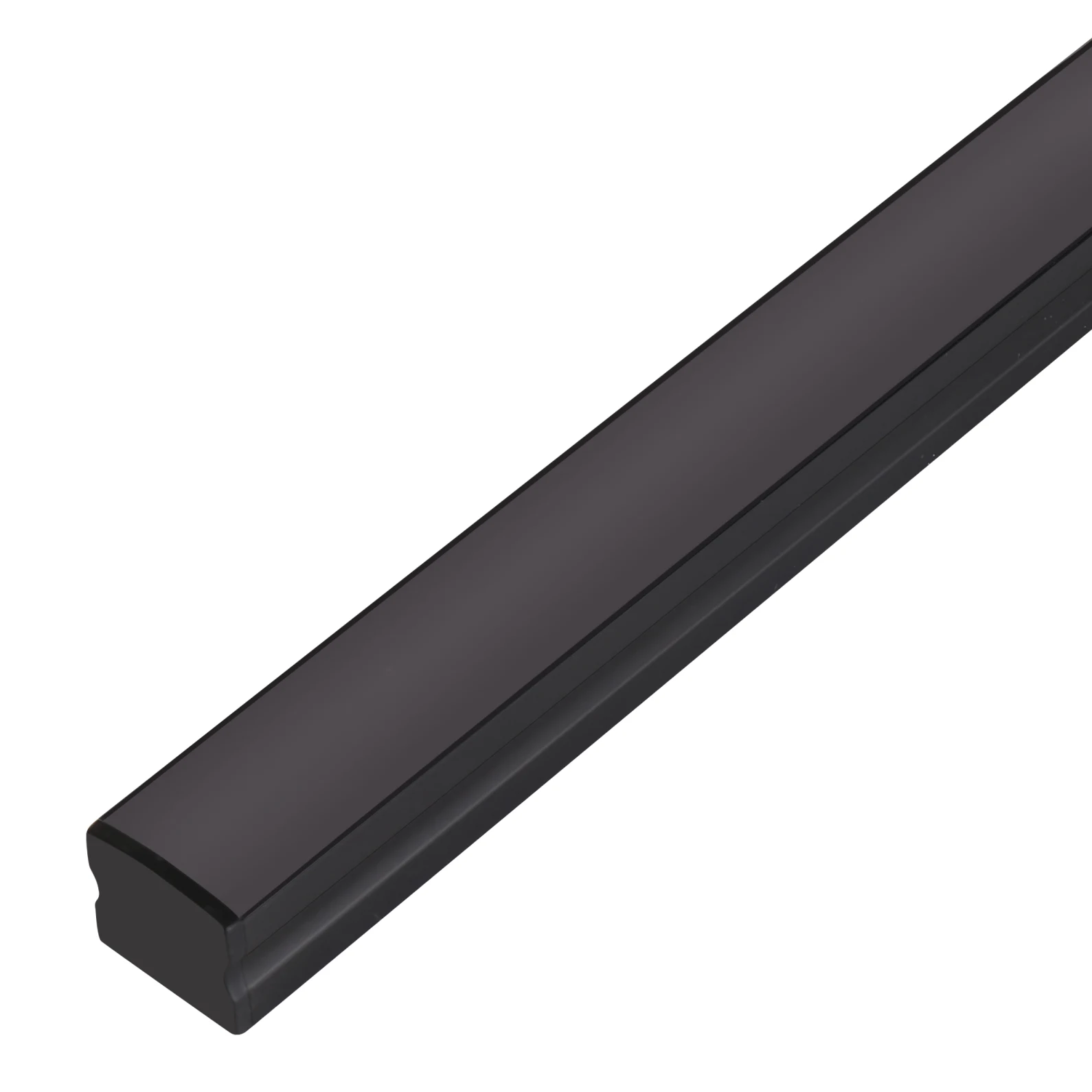 High Quality Square Slim 17.2*15.3mm Black Aluminum LED Channel with The Black Diffuser