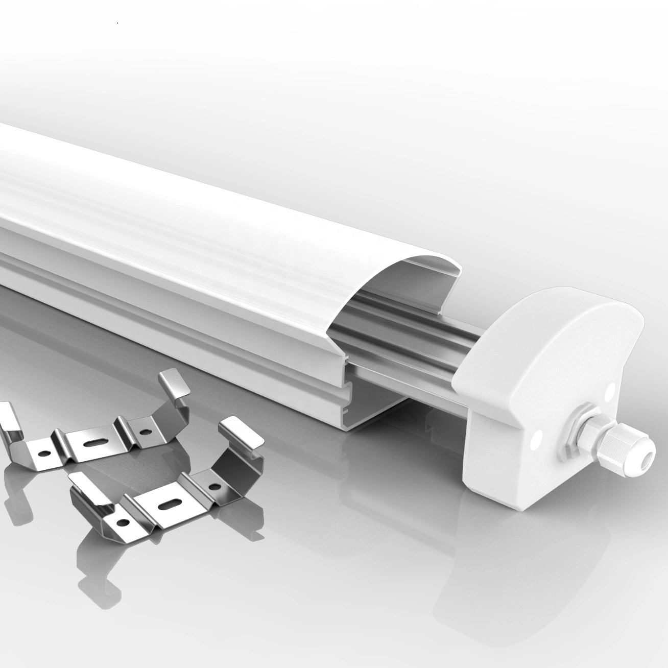 China Supply Extrusion LED Tube Housing 1200mm IP65 LED Light Tube Shade RoHS Approved Light Fixture