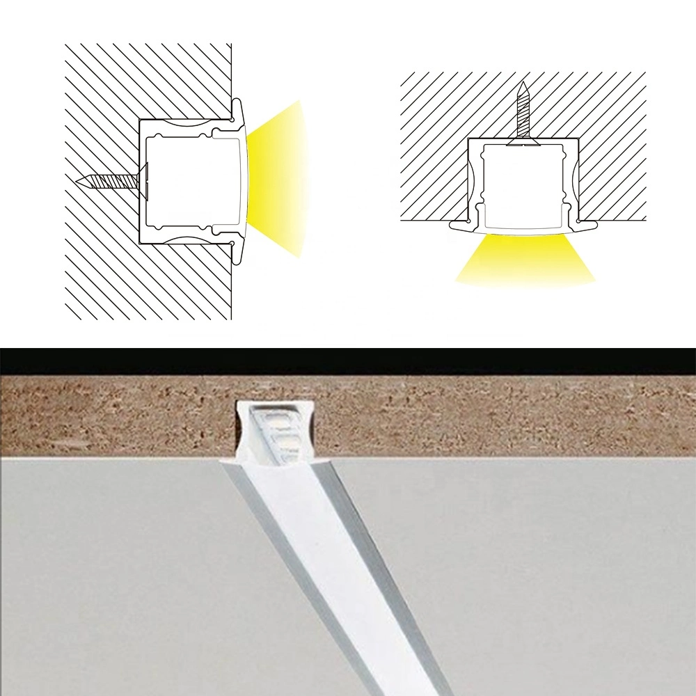 Alu-Tw2315 Shoe Shelf Linear Lighting LED Profile LED Aluminum Profile for Linear Light Recessed LED Channel