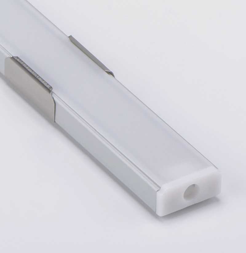 Silver Aluminum Finish Shallow Square Aluminium Profile for LED Strip