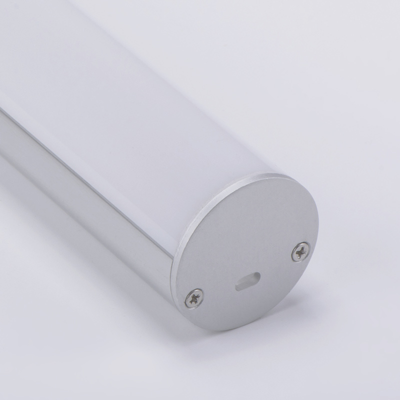 Lighting Strip Sign Extrusion Plastic Cover Alu Tube Channels Round Aluminium Profile