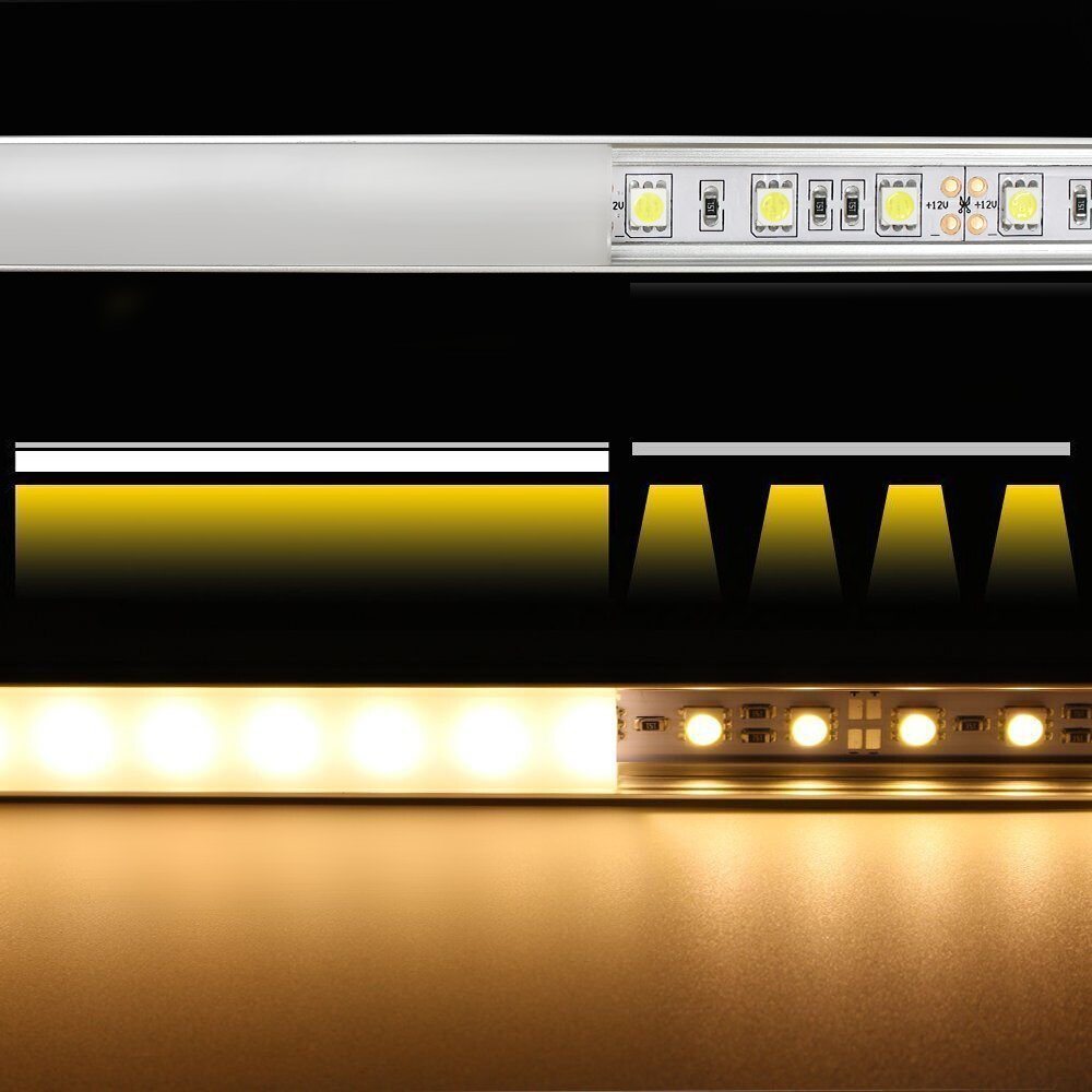 W17xh12mm Anodized Aluminium, Extrusion Aluminium LED Profile Surface Mounted Linear Light Bar