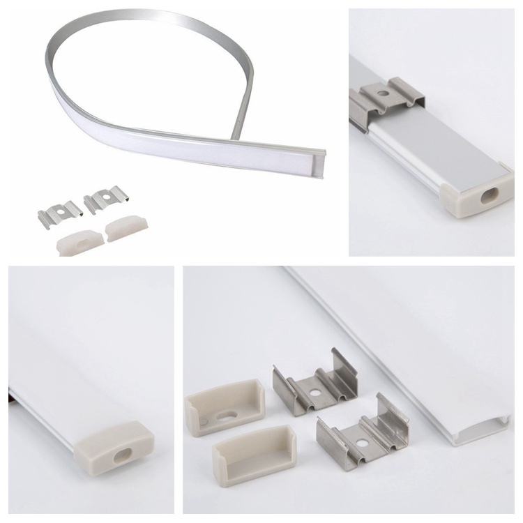 6063 Aluminum Material LED Profile Channel for Flexible Bendable Aluminum LED Profile