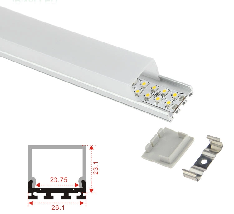 Ultra Thin LED Track Aluminum with High Cover, Large Area Lighting LED Aluminum Profile