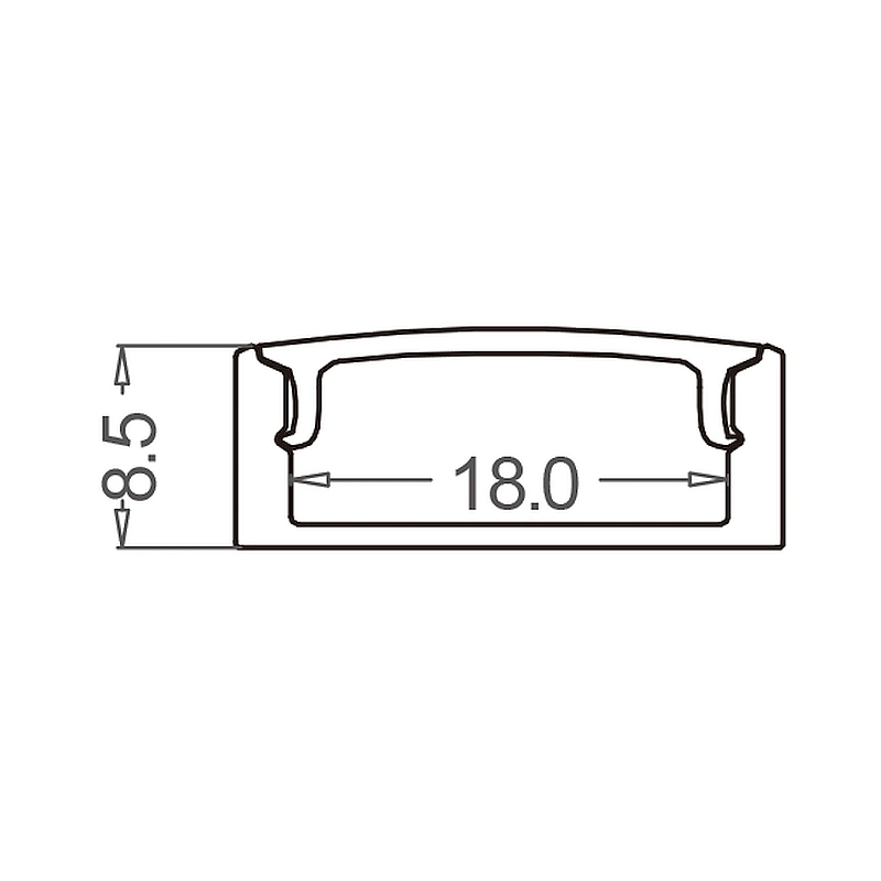 18*09mm Custom Surface Slim Alu Strip Extrusion Heatsink Light Kanal Channel LED Aluminum Profile