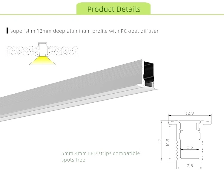 5mm Wide Mini LED Profile, Used for LED Light Bar