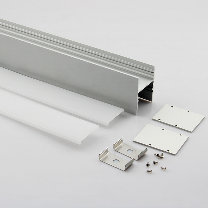 Alu1732 New Design up and Down Hanging Suspension Aluminum Profile Extrusion LED Profile with Glossy Opal Matt Diffuser