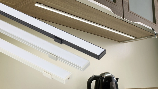 Super Slim Aluminum Profile with 12 mm Width Surface or Flush Mounting