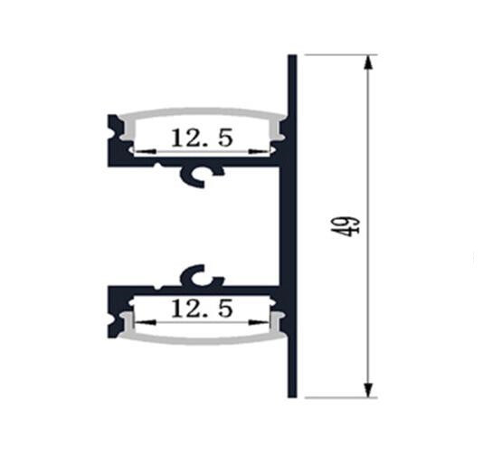 New Design up and Down LED Aluminum Profile, Double Side Lighting Aluminum Profile for LED Strips