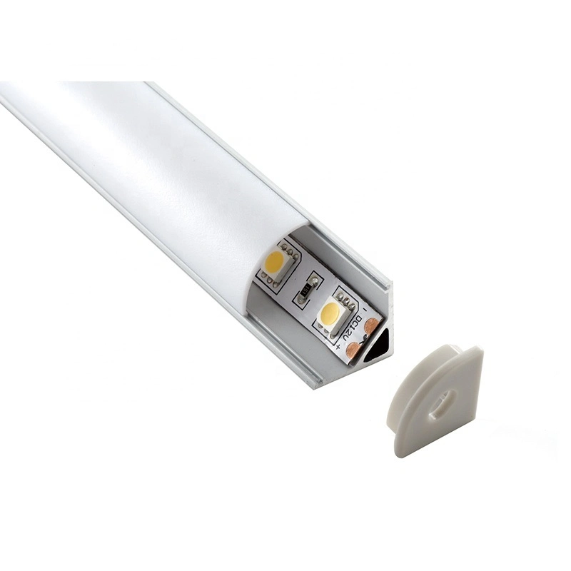 V Shaped 16*16mm 45 Degree Angle LED Channel Corner Aluminum LED Profile for Cabinet LED Strips Lighting