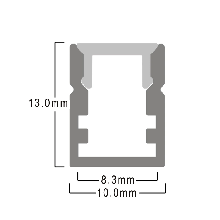 10mm*13mm Strip Light Housing Linear Grow Plafond Channel Tube LED Aluminum Profile