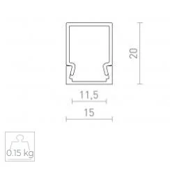 Anodized LED Surface Mounted Profile, Can Be Customized LED Strip