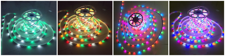 LED Discoloration Neon Light & Four Color Flashing Outdoor Sign Waterproof Light Strip