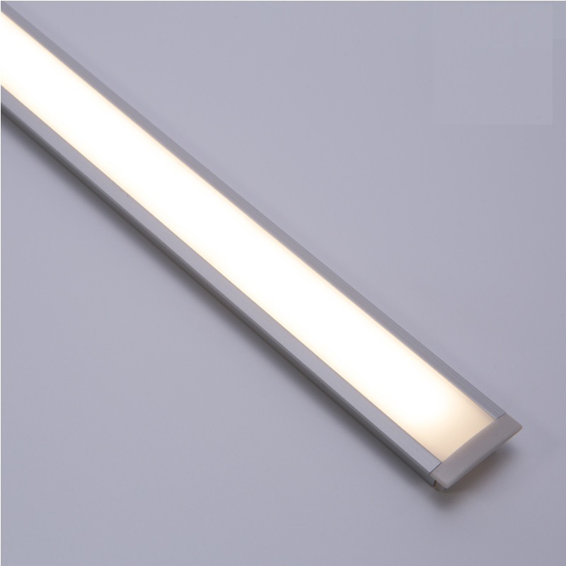 Hot and Small Designed Flat Aluminum LED Profile with Visible Trim for Flush Mounting