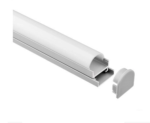 Surface Mounted Aluminum Extrusion Profile for Semicircle PC Opal/Semi-Clear/Milky/Clear Cover