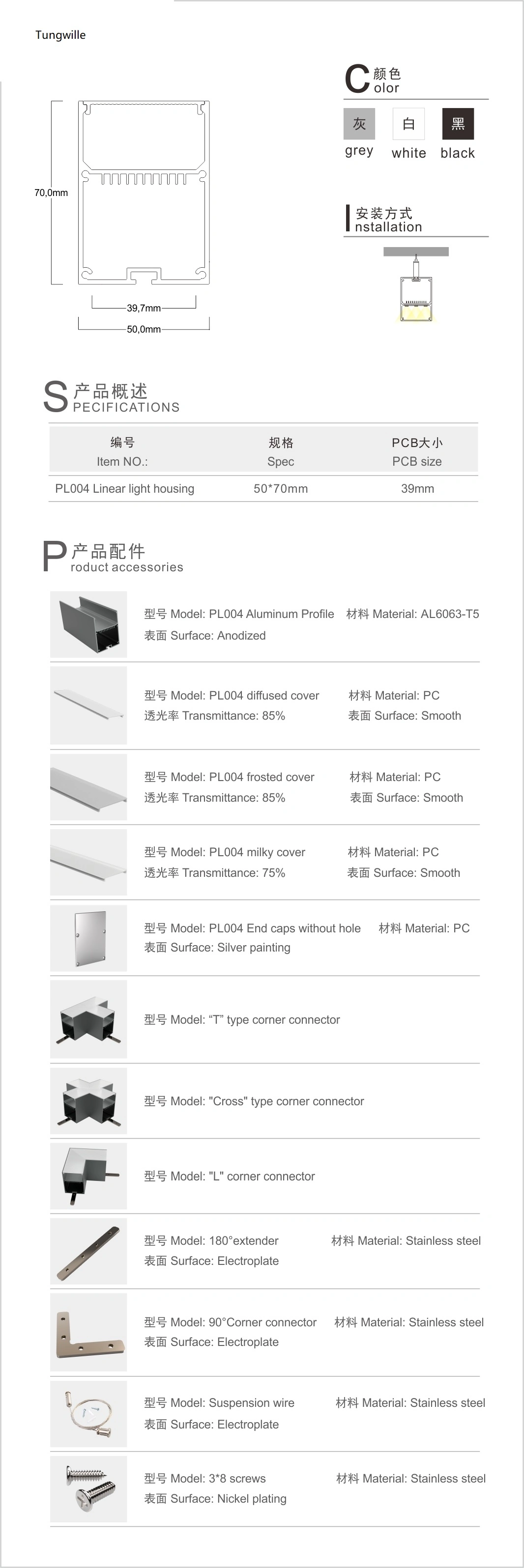 Professional Custom Classic Mini LED Aluminum Alloy Profile Extrusion LED Aluminum Profile Heat Sink