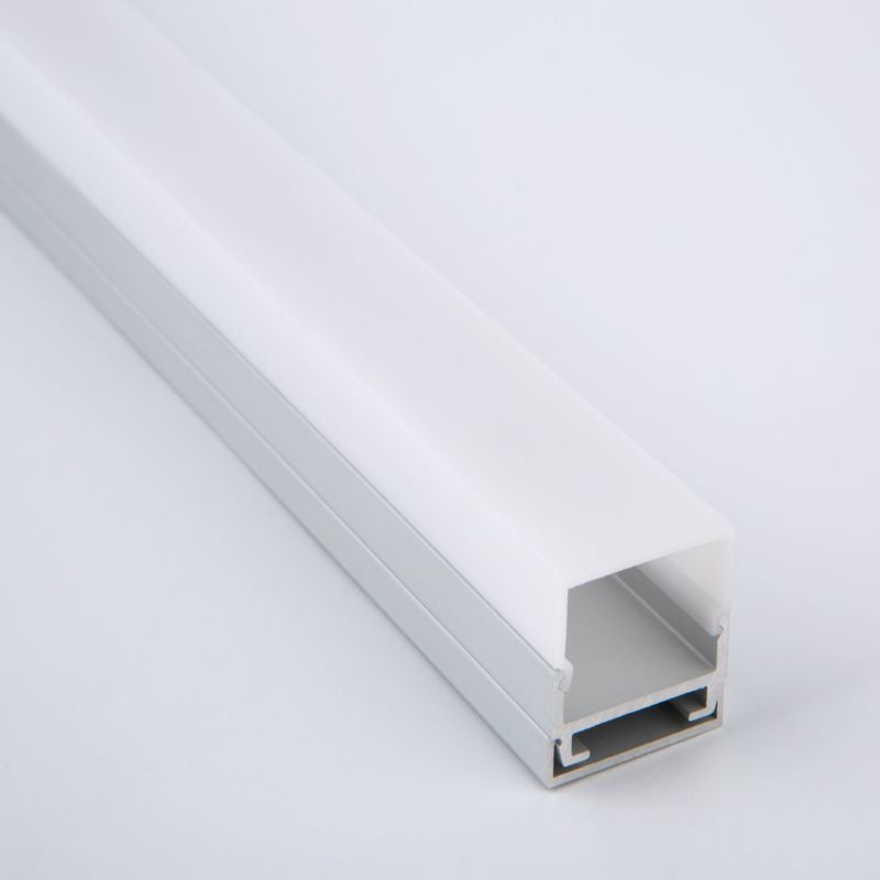 Tube Surface Mount Extrusion for LED Tape Aluminium Commercial Grade with a 3-Sided Frosted Cover