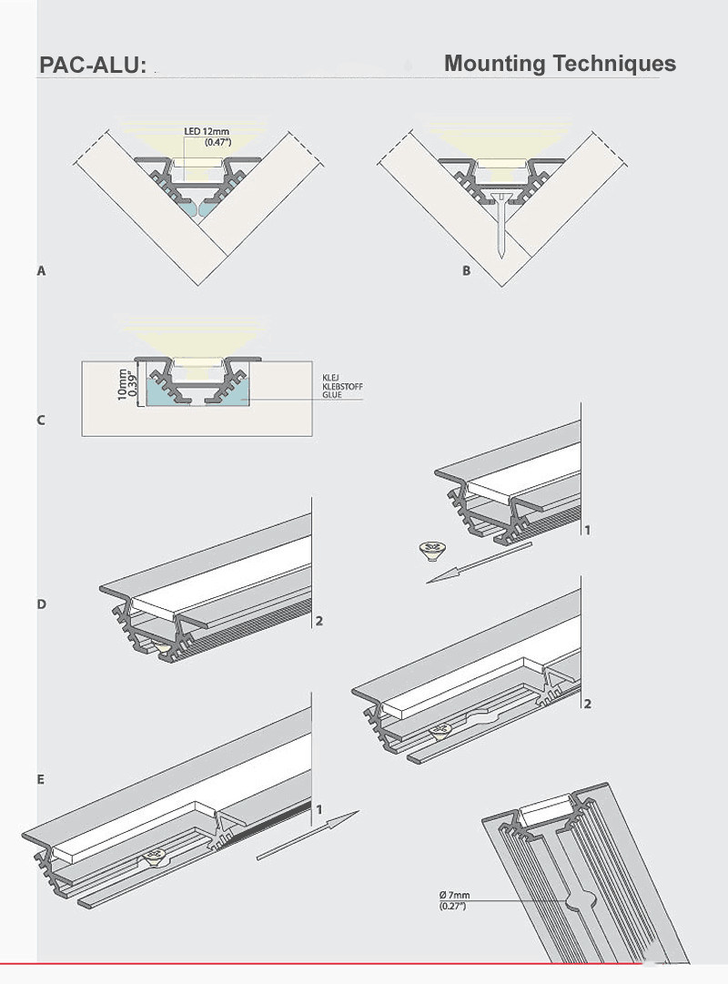 Manufacturers Popular LED Profiles, Can Be Customized Length